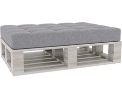 Comfortabele Grijze Pallet Kussen Set voor Buitenbank - 120x60 Zitkussen