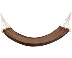 Comfortabele Hangmat 210x150 cm - Bruin Hangmat - Hamak - Relaxen - Tuinstoel - Buitenslapen
