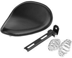 Comfortabele Motorzitkussen van 3 inch in Zwart met Veerbeugel - Leer voor Chopper en Bobber Motorrijden