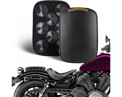Comfortabele Motorzitting met 8 Zuignappen - Leer Achterzitkussen Geschikt voor Harley Bobber, Sportster en Softail Cruiser