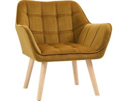 Comfortabele Oorfauteuil in Scandinavische Stijl met Wielpootjes