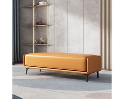 Comfortabele Opbergbank met Metalen Plank voor Woonkamer en Hal