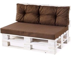 Comfortabele Pallet Kussens Set 120x80 en 120x40 voor Buiten - Bruin, Tuinmeubelen, Loungekussens