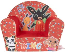 Comfortabele Rode Kinderfauteuil met Figuur - Zachte Leeshoek voor Jongens en Meisjes