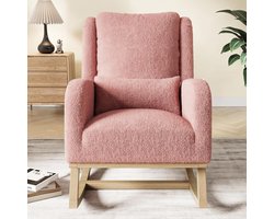 Comfortabele Schommelstoel voor Woonkamer met Opbergzakken - Zacht Gevoerde Leesstoel