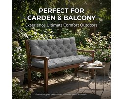 Comfortabele Tuinbankkussens voor Pallets, Waterafstotend en UV-bestendig, Inclusief Bevestigingskoorden, 100 x 50 x 10 cm, Perfect voor Tuinmeubelen en Buitengebruik