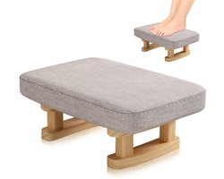 Comfortabele voetenbank - antislip - 1 stuk - katoen/linnen - 40x29x18 cm