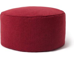 Comfortabele zitzak poef 25 x 45 cm - Ronde hocker voor binnen - Onderhoudsvriendelijk en veelzijdig