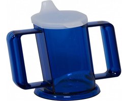 Comforthulpmiddelen HandyCup met deksel - blauw