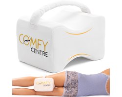 COMFYCENTRE® Kniekussen met band - Orthopedisch & Ergonomisch Beenkussen - Traagschuim - Zijslaapkussen - Zijslaper en Rugslaper - Kussen Benen - Kniekussens Volwassenen