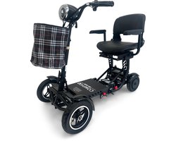 COMFYGO MS3000 PLUS Elektrische scootmobiel, 4 wielen, max snelheid 18 km/u, 10,4 Ah Li-ion accu, tot 25 km, Zwart, Grote stoel