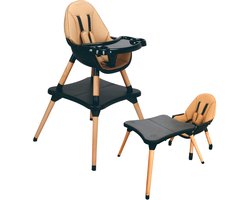 ComfyKidz® Luxe 5 in 1 Kinderstoel | Ombouwbaar naar Speeltafel & Peuterstoeltje | Houten Poten | 6 Maanden tot 6 Jaar