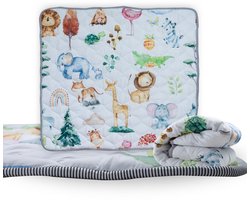ComfyKidz® Waterproof Speelkleed – Speelmat Extra Dik 2,6 cm voor zowel Binnen als Buiten – Baby Kruipmat 127x127 cm – Wasbaar op 40°C, Antislip & Dierenprint