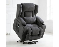 COMHOMA - Elektrische Relaxstoel - Met Massage en Kantelfunctie - Grijs