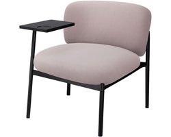 COMHOMA - Loungestoel Fauteuil - Moderne Gestoffeerd met Metalen Poten - lila