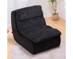 COMHOMA - Slaapbank Futon - Met Diepe Zitting en Corduroy - Zwart