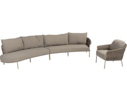 Comino stoel bank loungeset 3 delig latte 4 Seasons Outdoor
