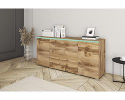 Commode 150 cm - Ladekast Wonen - Opbergen Woonkamer - Greeploos Design - 3 Laden - Geel