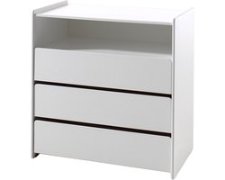 Commode 3 Lades Lux Wit