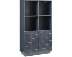 Commode Bopibobro 118x64x30 cm donkergrijs [en.casa]