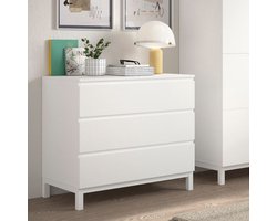 Commode Eva - 98x57x89cm - 3 Lades - Wit
