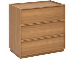 Commode met 3 lades van donker hout FRAMY