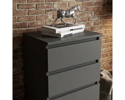 Commode met 5 Laden 40x35x92 cm – Extra Hoge Smalle Ladekast / Organizer Kast Grafiet Gelakt – Zwaar Gebruik & Veel Opbergruimte – Moderne Multifunctionele Opbergkast voor Slaapkamer, Hal & Woonkamer – Yesdeals