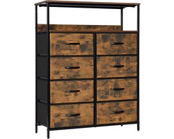 Commode met stoffen laden - multifunctioneel opbergmeubel - 8 lades