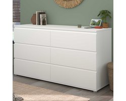 Commode Nux 6 Laden - Wit