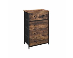 Commode, opbergkast, stoffen laden - MDF-front - Industrieel design