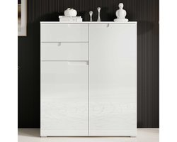 Commode Peso 2 deuren 2 lades - wit - Emob - Dressoir - Wit - MDF