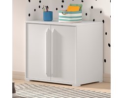 Commode Sammie 68x43x61cm - 2 deuren - wit