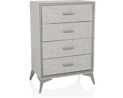 Commode SKUFFY 64 x 35 x 90 cm 4 laden grijs hjh LIVING