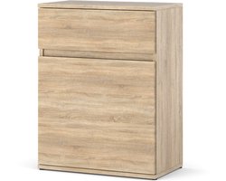 COMMODE Sonoma Eiken MET LADEKAST 60CM MODERNE GREEPLOZE WOONKAMER SLAAPKAMER