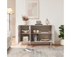 Commode Starvili dressoir 75x115x38 cm beige [en.casa]
