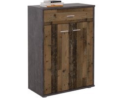 Commode TOMMY met lade - Donker beton/Old Style