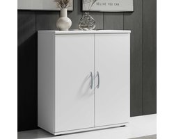Commode Viviane 60cm met 2 deuren - wit - Bega Consult - Halfhoge kast - Wit - Spaanplaat