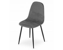 COMO stoel - donkergrijs fluweel x 2