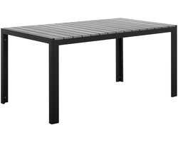 COMO - Tuintafel - Grijs - 90 x 150 cm - Kunsthout
