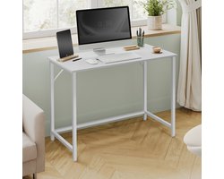 Compact 100x50x75cm Kantoorbureau Tafel - Moderne Minimalistische Metalen Industrieel Ontwerp