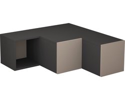 Compact TV-meubel | 100% MELAMINE | Antraciet, Lichtbruin - Emob - TV-meubel - Antraciet - Melamine
