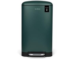 Compacte 30L Roestvrijstalen Pedaalprullenbak met Soft-Close Deksel en Uitneembare Binnenemmer