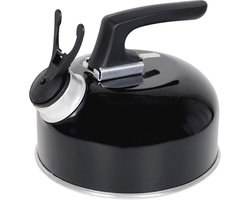 Compacte Aluminium Waterkoker 1 Liter met Fluitsluiting - Ideaal voor Kamperen