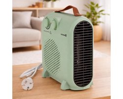 Compacte Elektrische Verwarming - Mini Kachel - Snelle Verwarming - Stille Werking - 20 m 2 - Groen