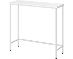 Compacte moderne displaytafel - smalle bijzettafel voor de gang - salontafel voor kleine ruimtes - wit EWW75XG01