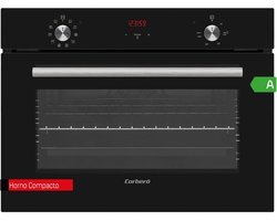 Compacte Oven - Inbouw Oven - Veelzijdig Koken - Hydrolyse Reiniging - 50 Liter - Zwart Glas