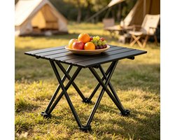 Compacte ultralichte opvouwbare campingtafel zwart afmetingen 41 x 35 x 29 cm Draagbare strandtafel perfect voor kamperen wandelen backpacken en alle soorten picknicks in de buitenlucht