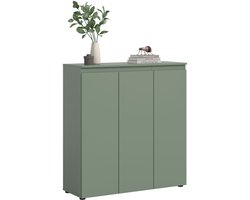 Compacte Universele Kast in Smoke Green - 8 Verstelbare Planken - Ideaal voor Kleine Ruimtes - 105x111x37cm