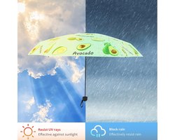 Compacte Winddichte Vouwparasols met 6 Ribben, UV Bescherming, Ergonomisch Handvat en Capsule Cover voor Reizen en Outdoor Activiteiten