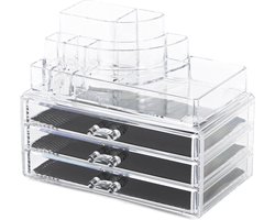 Compactor Make-up En Sieraden Houder 24 X 15 X 18,7 Cm Transparant